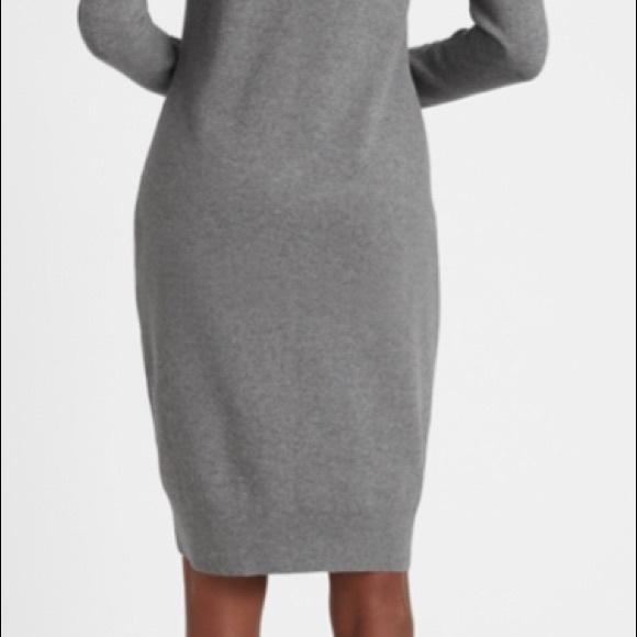 Banana Republic Center Seam Gray Knit Sweater Dress Long Sleeve Medium New $139 - Picture 9 of 10